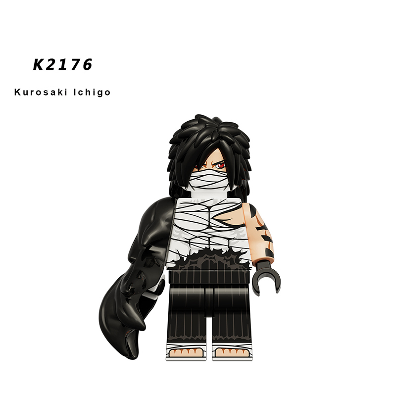 KDL824 Bleach Anime Zaraki Kenpachi Minifigs Building Blocks Ulquiorra Ichigo Cartoon Weapons Boomerang Bricks Children Toys Gifts