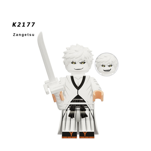 KDL824 Bleach Anime Zaraki Kenpachi Minifigs Building Blocks Ulquiorra Ichigo Cartoon Weapons Boomerang Bricks Children Toys Gifts