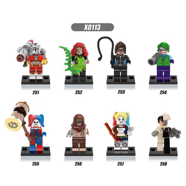 X0113 Marvel DC Comics Joker Harley Quinn Movies Minifig Cat Woman Super Hero Action Figures Building Blocks Kids Birthday Gifts Boys