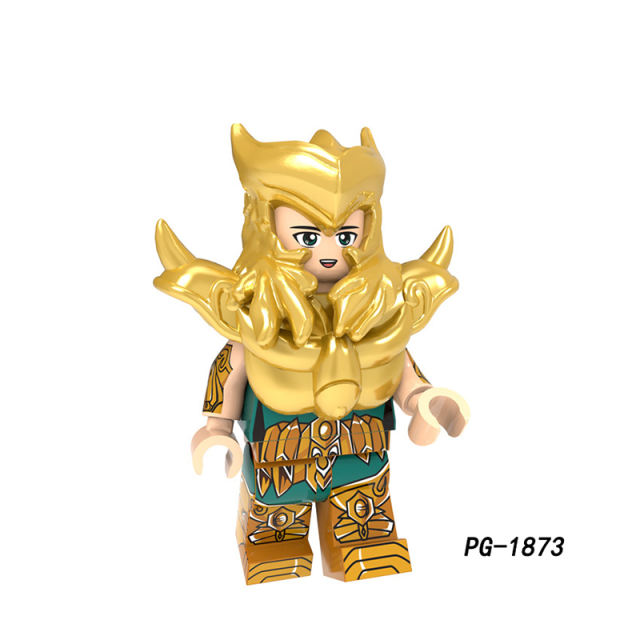 PG8212 PG8213 Japanese Anime Saint Seiya Aries Scorpio Armor Minifigs Building Blocks Sagittarius Helmet Weapon Children Toys Gifts