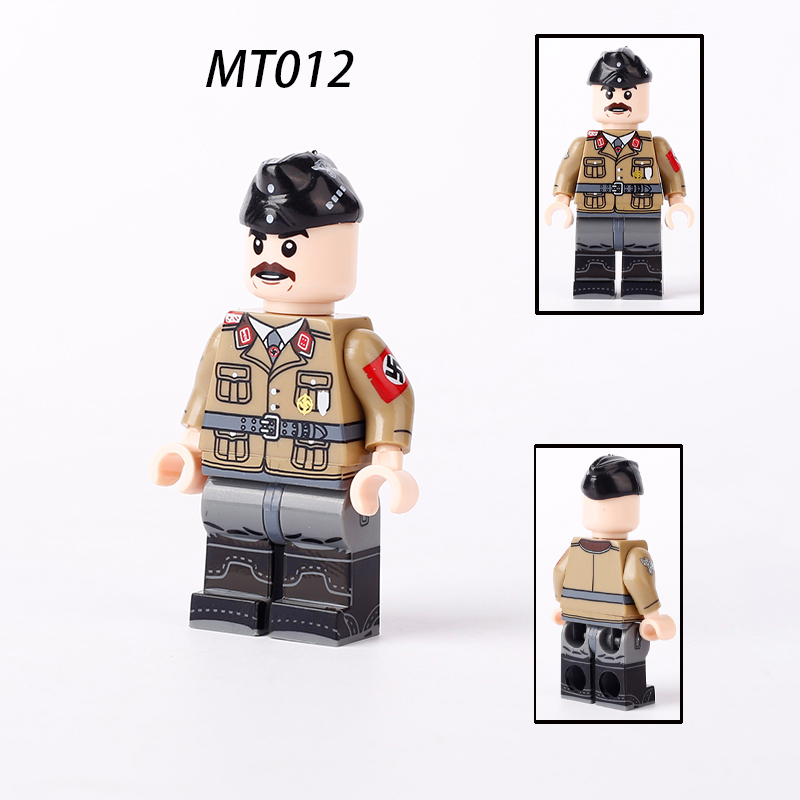 MT012-015 WW2 German Nazi Military Hitler Youth Building Blocks War Army Soldiers Senior Comradeship Leader Accessoories Toys Gift