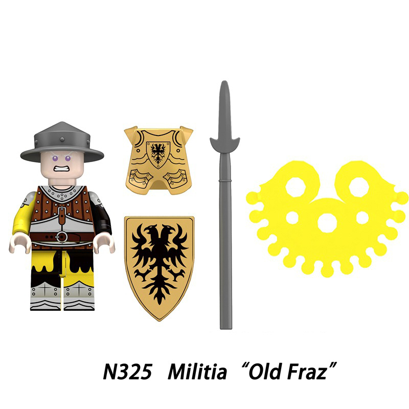 N322-325 Medieval War Castle Militia Soliders Building Blocks Eagle Ninika Army Weapons Duke Sword Bricks Toy Boy Children Gifts