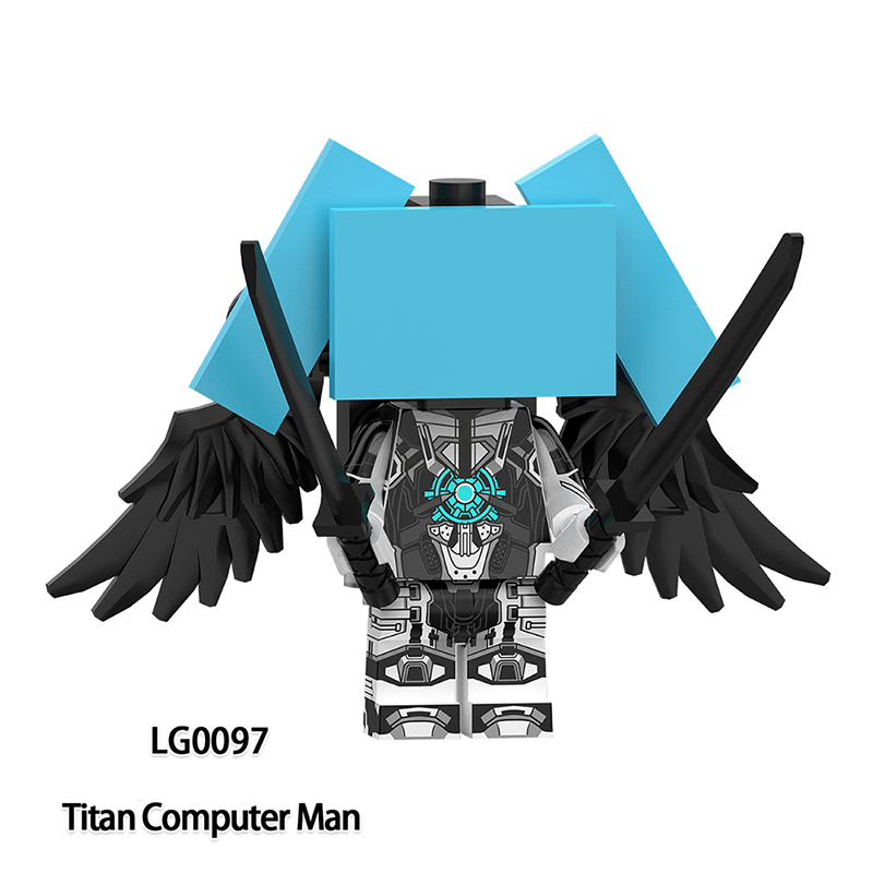 LG1014 Anime Games Skibidi Toilet Man Cameraman Speakerman Computerman Drillman Minifigs Action Figures Building Blocks Kids Toy