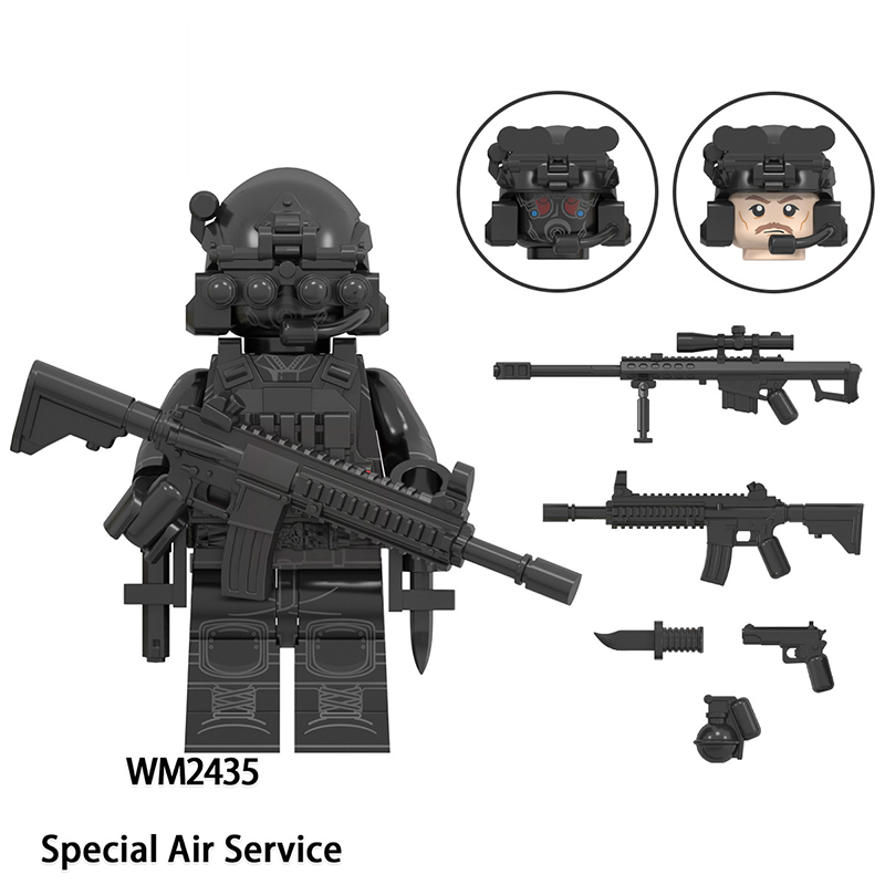 WM6147 Military Series Special Forces Action Figures KSK Snow Leopard Commando Building Blocks Weapon Children Gifts Toys Boy