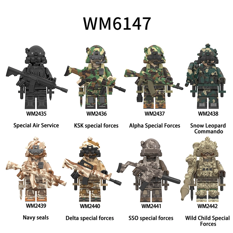 Army Lego Minifigures LEERFEI 106Pcs WW2 Army Figures Building Set