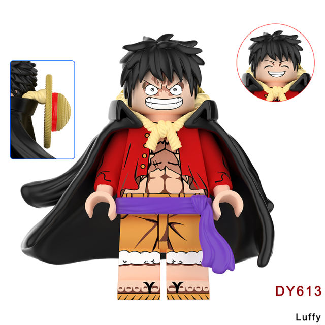DY605-634 Animation One Piece Nika Luffy Sanji Ace Minifigs Assembling Action Figures Yamato Perona Building Blocks Children Toys