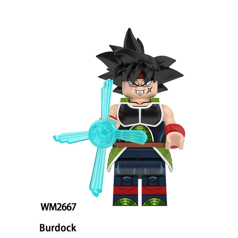 WM6177 Japan Anime Goku Vegeta Piccolo Building Blocks Broly Burdock Minifigs Frieza Beerus Majin Action Figures Children Gifts