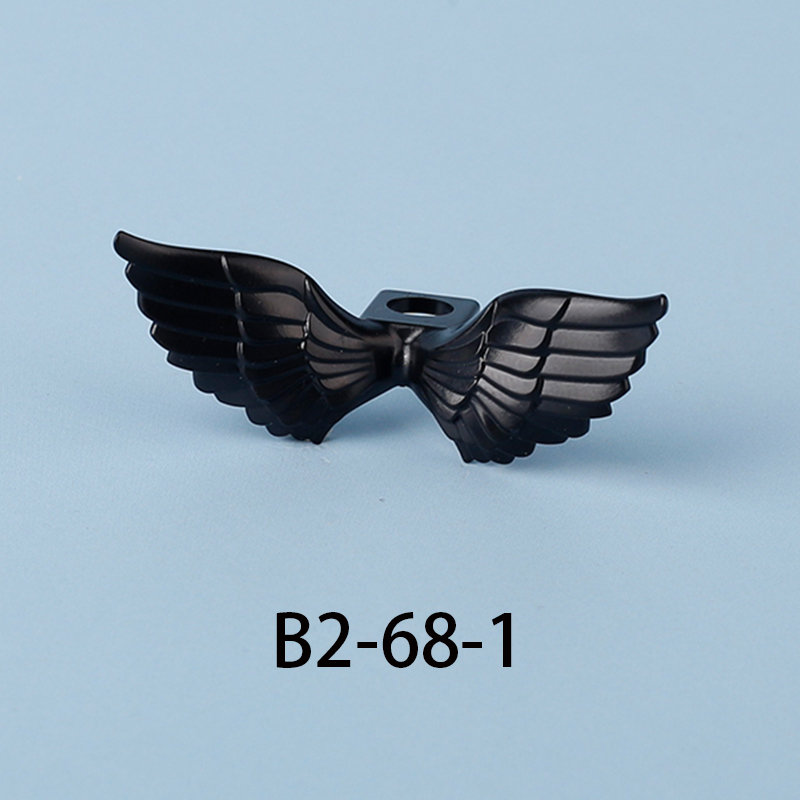 MOC Angle Chrome Golden Wings Building Blocks Kit Plating Shiny Feather Animals Flying Horse Blocks Assemble Toys Compatible