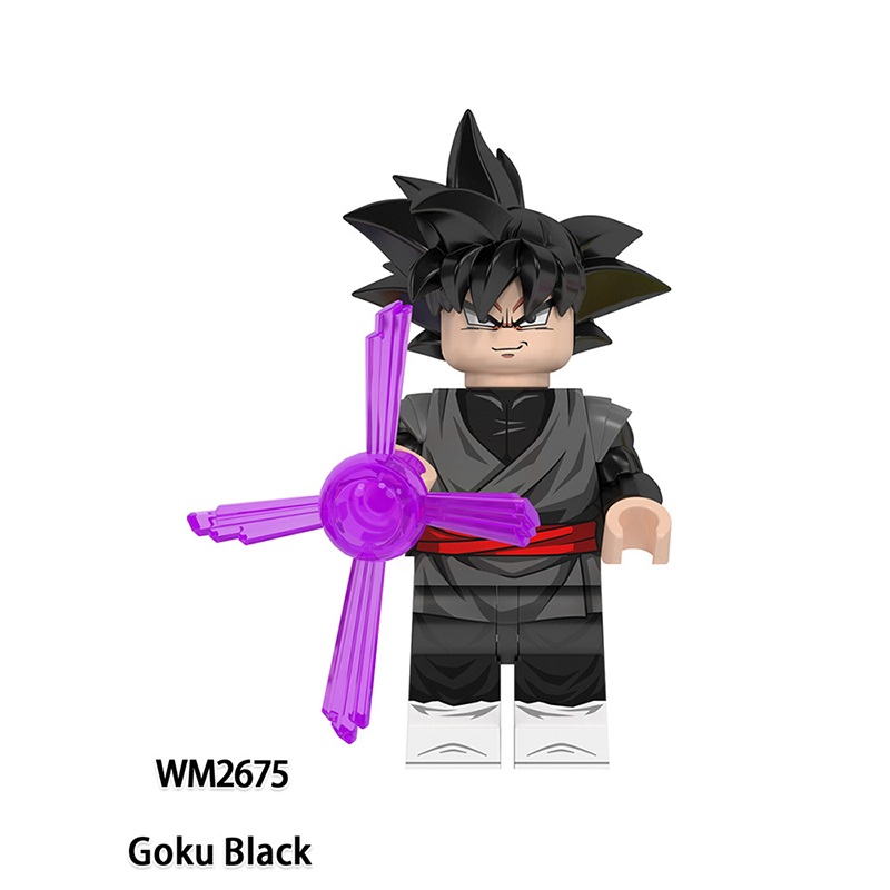 WM6178 Japan Anime Goku Black Building Blocks Jiren Master Roshi Minifigs Gogeta Son Gohan Action Figures Children Gifts Toys