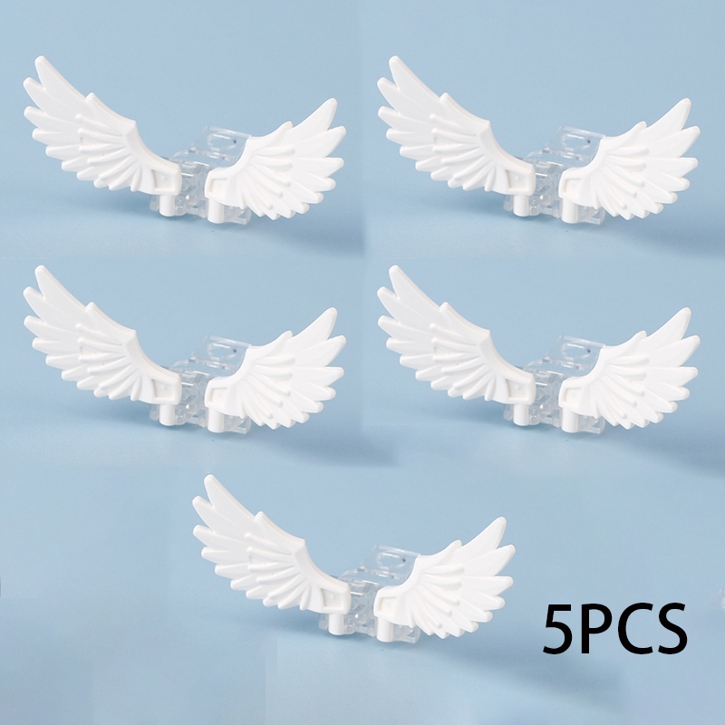 MOC Angle Chrome Golden Wings Building Blocks Kit Plating Shiny Feather Animals Flying Horse Blocks Assemble Toys Compatible