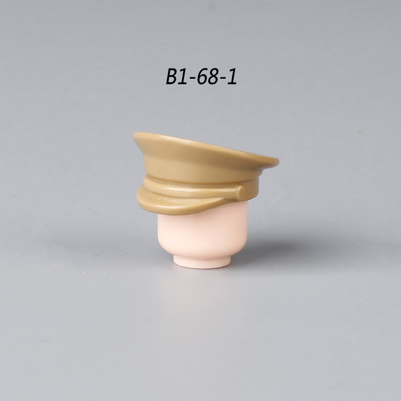 WW1 WW2 Soliders Senior General Caps Building Blocks Military Army Sailor Hat Weapons Minifigs Helmets Headgear Hats Bricks Toys