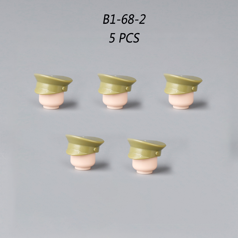 WW1 WW2 Soliders Senior General Caps Building Blocks Military Army Sailor Hat Weapons Minifigs Helmets Headgear Hats Bricks Toys