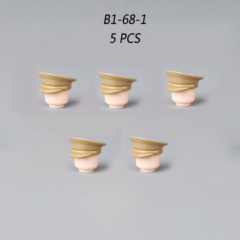 WW1 WW2 Soliders Senior General Caps Building Blocks Military Army Sailor Hat Weapons Minifigs Helmets Headgear Hats Bricks Toys