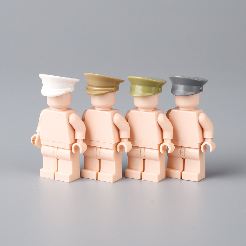 WW1 WW2 Soliders Senior General Caps Building Blocks Military Army Sailor Hat Weapons Minifigs Helmets Headgear Hats Bricks Toys
