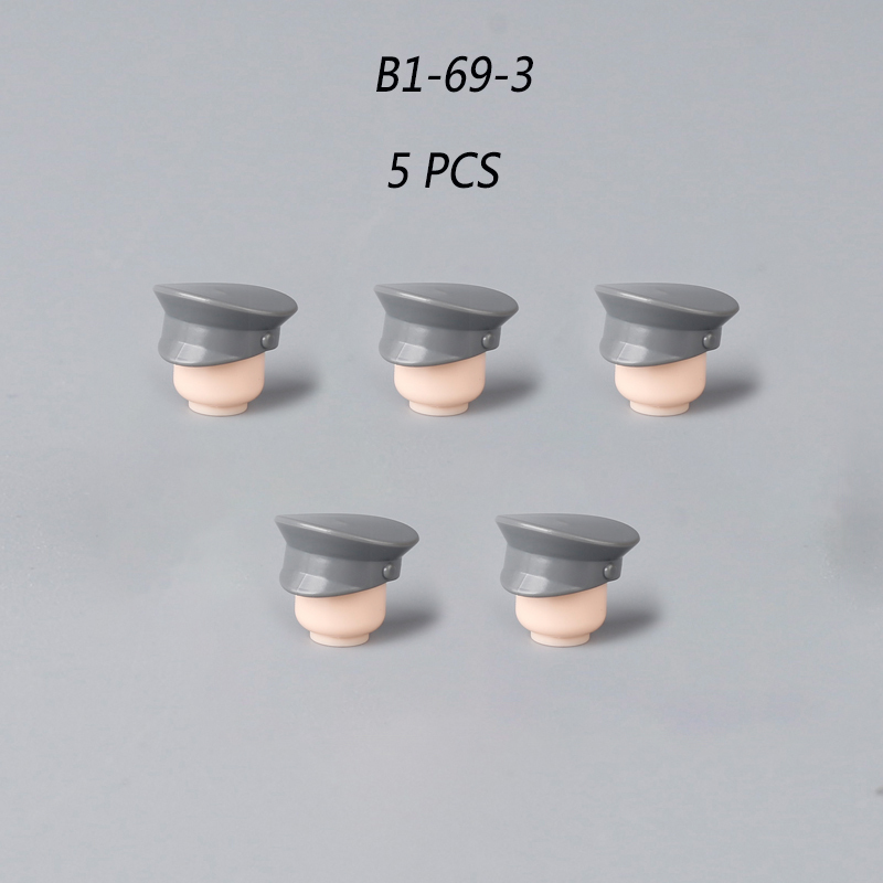 WW1 WW2 Soliders Senior General Caps Building Blocks Military Army Sailor Hat Weapons Minifigs Helmets Headgear Hats Bricks Toys