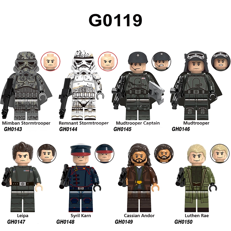 G0119 Star Wars Series Mudtroopers Captain Minifigs Building Blocks Mimban  Stormtrooper Leipa Action Figures Children Gifts Toys