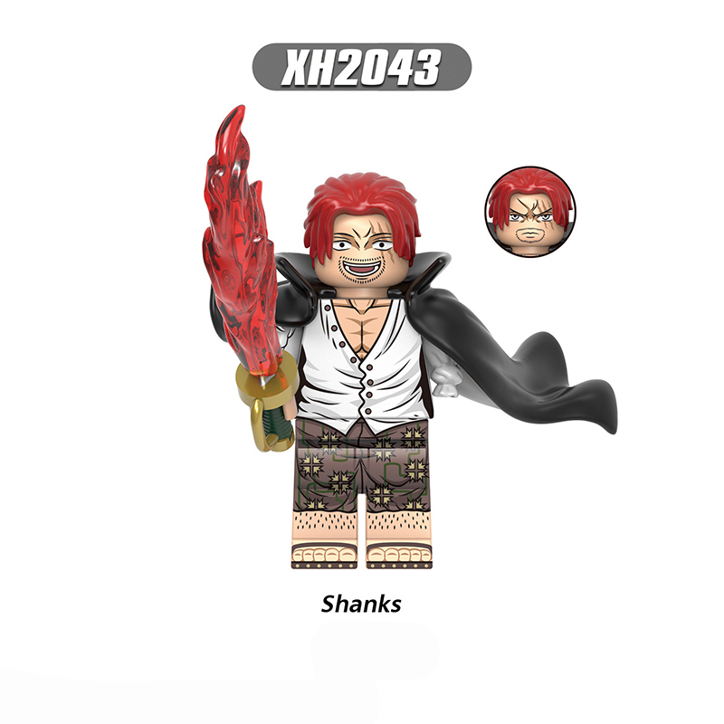 X0353 One Piece Japanese Anime Luffy Minifigs Action Figure Building Blocks Shanks Marco Cartoon Movie Model Kids Birthday Gift