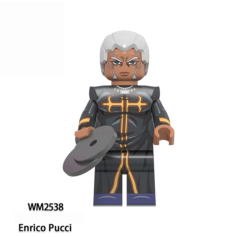 WM6160 Japanese Series Narciso Anasui Rikiel Minifigs Building Blocks JoJo's Bizarre Adventure Action Figures Children Gifts Toys