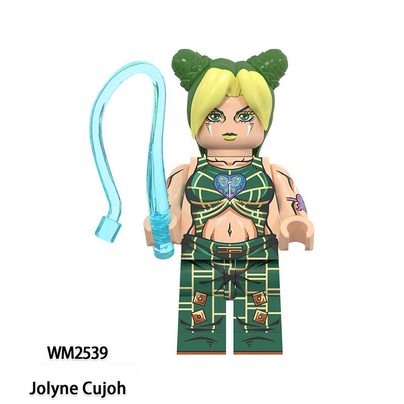 WM6160 Japanese Series Narciso Anasui Rikiel Minifigs Building Blocks JoJo's Bizarre Adventure Action Figures Children Gifts Toys