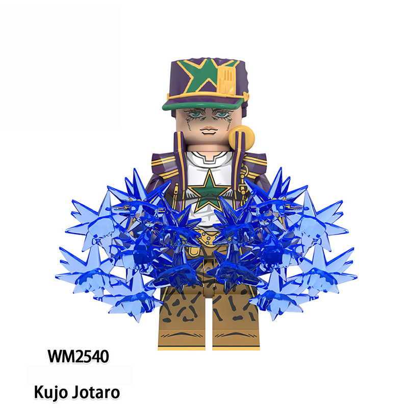 WM6160 Japanese Series Narciso Anasui Rikiel Minifigs Building Blocks JoJo's Bizarre Adventure Action Figures Children Gifts Toys
