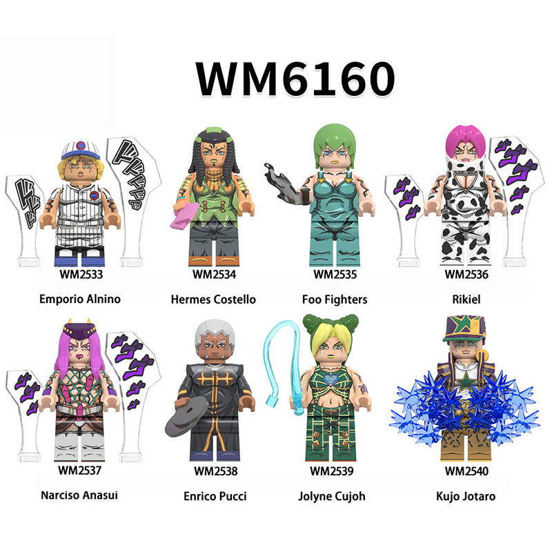 Anime Cartoon Movie Jolyne Cujoh Kujo Jotaro Accessories Kids Bricks
