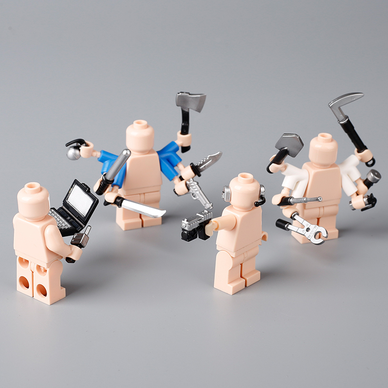 MOC SWAT Weapons Building Blocks Kit Gun Laptop Computer Pistol Walkie Talkie Glock Flash Bomb Soldiers Equipment Bricks Toys