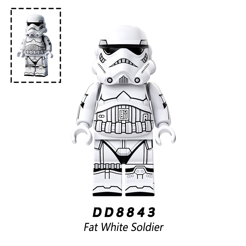 DD8841-8848 Star Wars White Soliders Ken Grandpa Action Figures Building Blocks Porco Rosso Minifigs Model Graphix Kids Toys Gifts