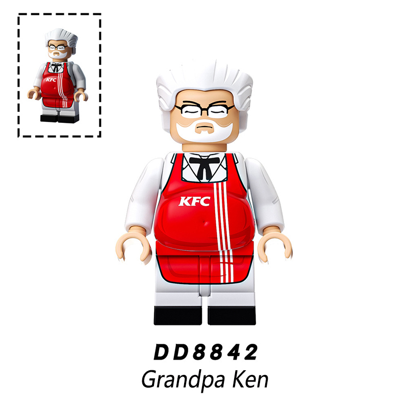 DD8841-8848 Star Wars White Soliders Ken Grandpa Action Figures Building Blocks Porco Rosso Minifigs Model Graphix Kids Toys Gifts