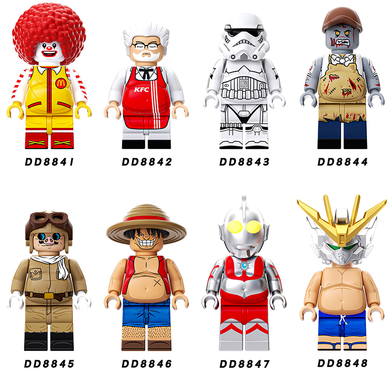 DD8841-8848 Star Wars White Soliders Ken Grandpa Action Figures Building Blocks Porco Rosso Minifigs Model Graphix Kids Toys Gifts