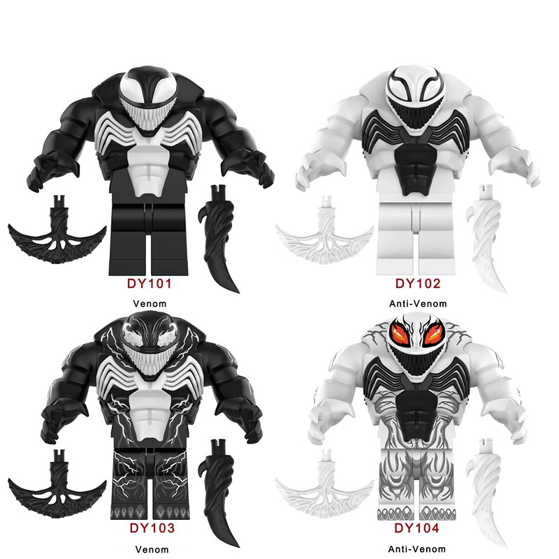 DY101-104 DC Comics Marvel Series Venom Action Figure Collection Model Anti  Minifigs Building Blocks Children Toys Gifts Boys