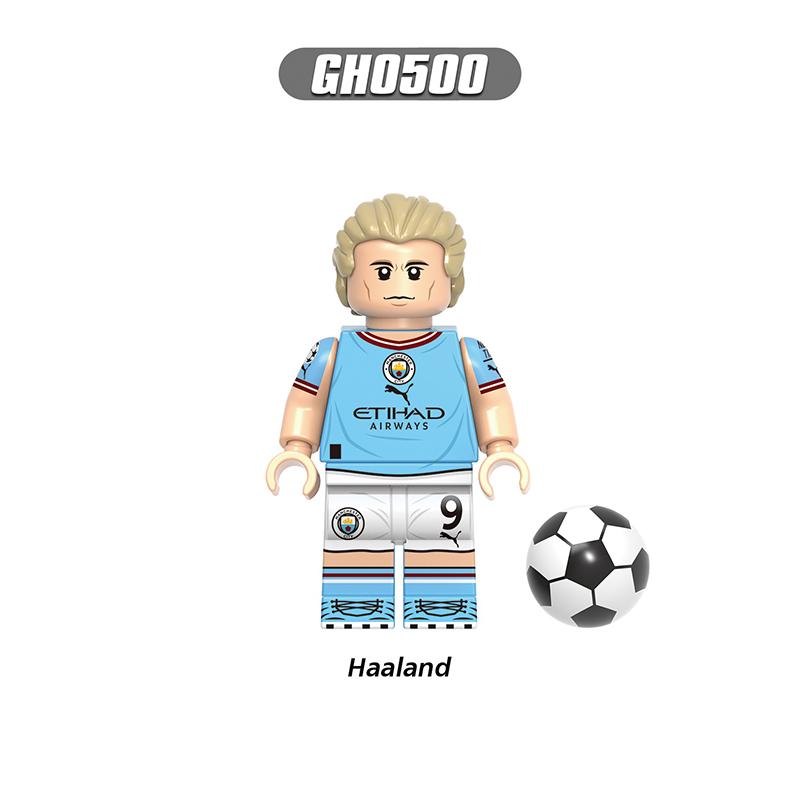 G0163 New Soccer Stars Football Minifigs Messi Neymar Building Blocks Modric Benzema Action Figures Educational Toys Children Gifts