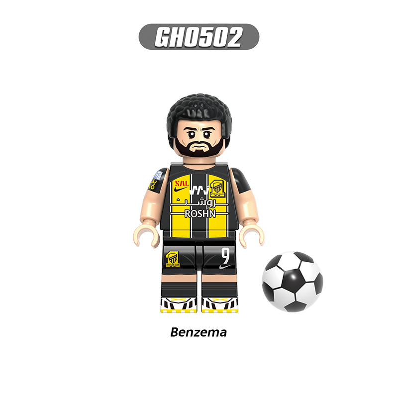 G0163 New Soccer Stars Football Minifigs Messi Neymar Building Blocks Modric Benzema Action Figures Educational Toys Children Gifts