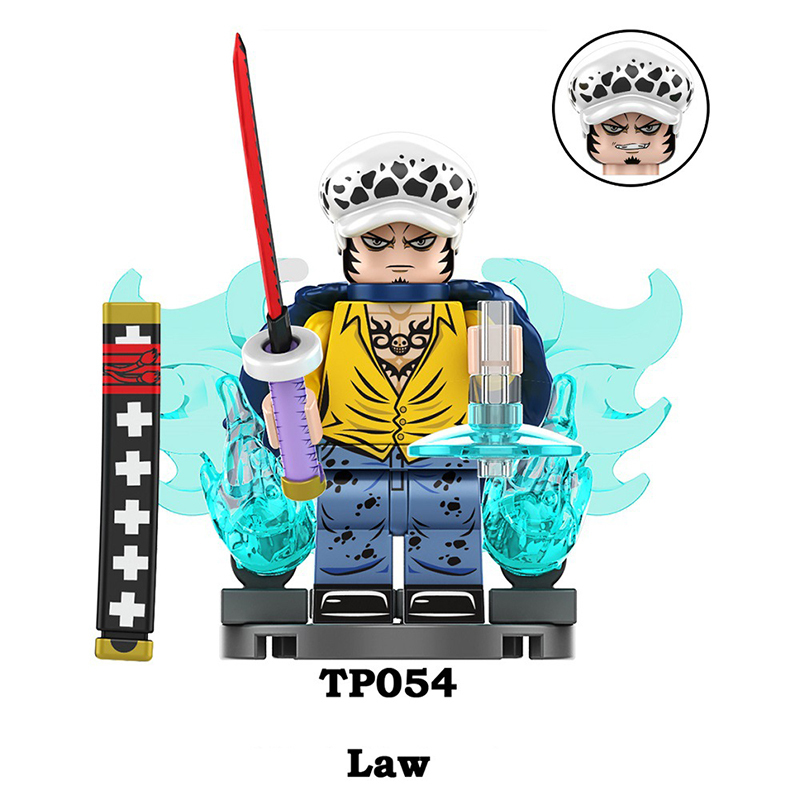 TP1007 One Piece Japanese Anime Luffy Minifigs Action Figure Sanji Building Blocks Law Zoro Cartoon Movie Model Kids Birthday Gift