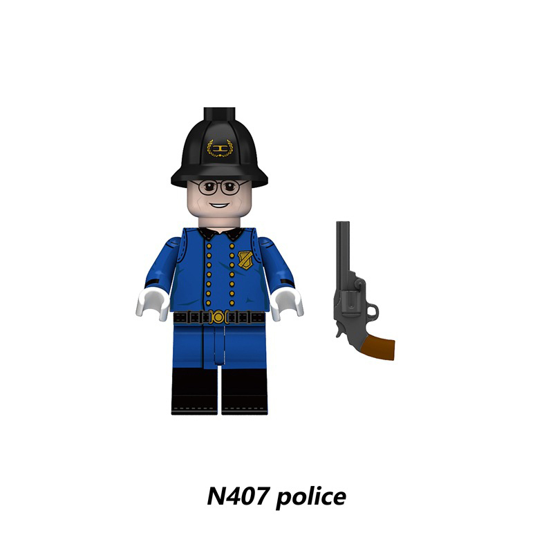 N403-408 Medieval Military US West Cowboy Action Figures Wolf Or Deer Police Detective Weapon Helmet Army Children Gifts Toys