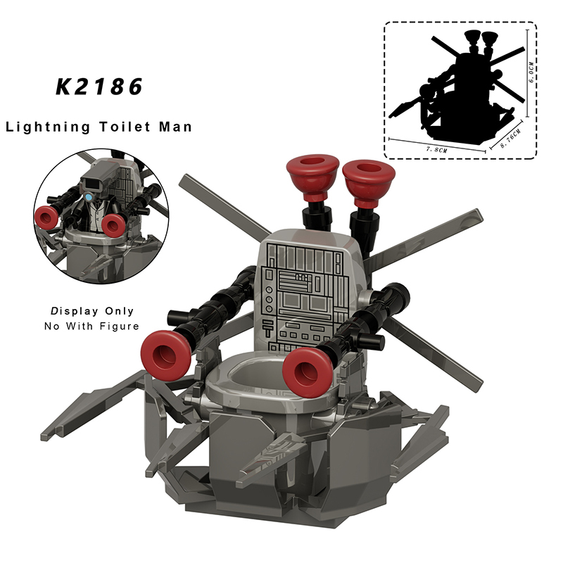 KDL826 Web Anime Series Titan TV Man Building Blocks Monitor Minifigs Lightning Toliet Man Chainsaw Children Gifts Toys Boys