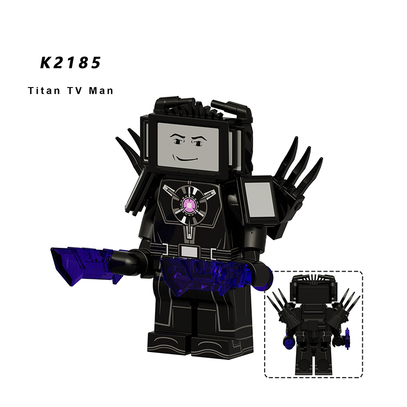 KDL826 Web Anime Series Titan TV Man Building Blocks Monitor Minifigs Lightning Toliet Man Chainsaw Children Gifts Toys Boys