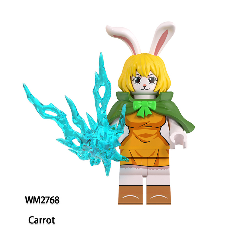 WM6189 One Piece Japanese AnimeNika Luffy Ace Action Figures Carrot Sanji Building Blocks Yamato Minifigs Cartoon Children Gift