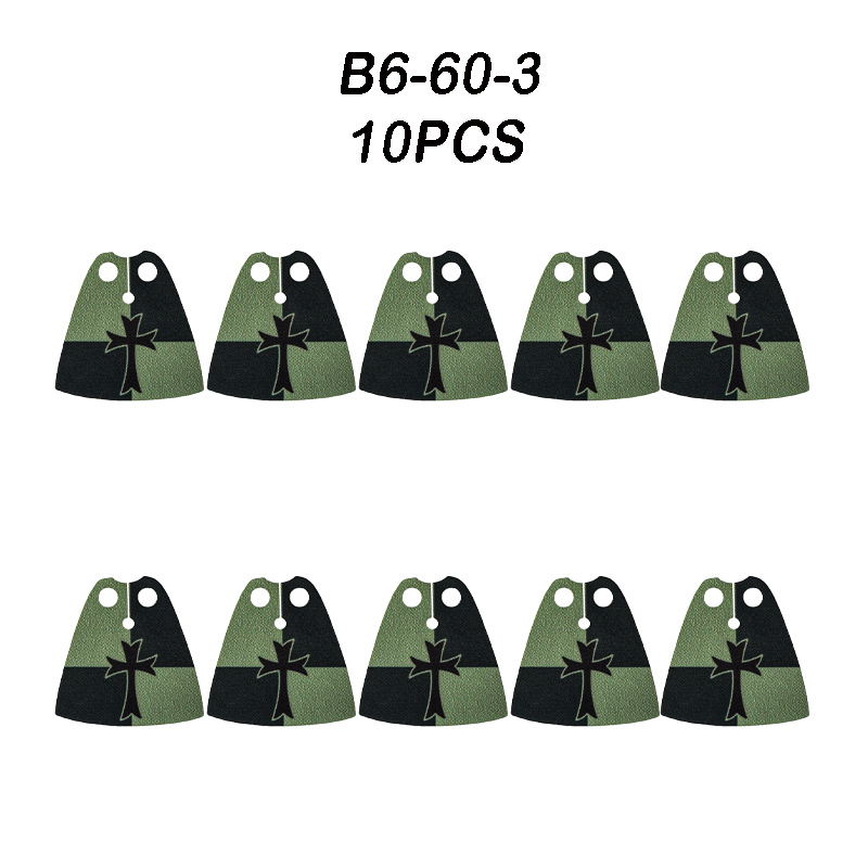 MOC Medieval Military Wolf Flag Building Blocks Rome Eagle Knights Banner Stand Lion Castle Accessories Minifigs Bricks Toys Kids Gift