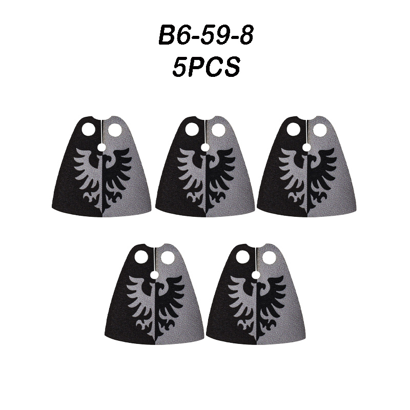 MOC Medieval Military Wolf Flag Building Blocks Rome Eagle Knights Banner Stand Lion Castle Accessories Minifigs Bricks Toys Kids Gift