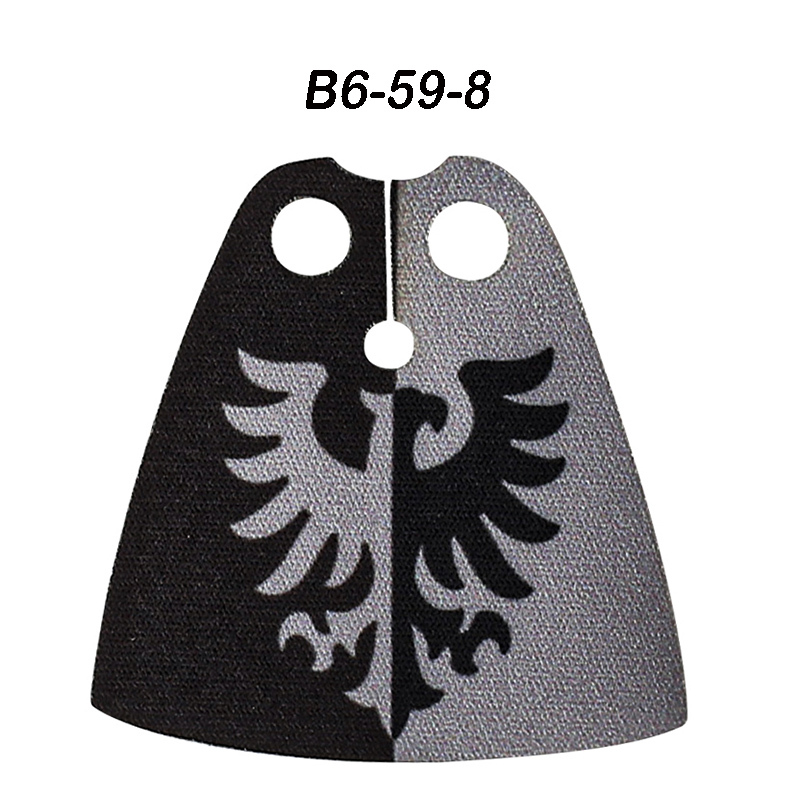 MOC Medieval Military Wolf Flag Building Blocks Rome Eagle Knights Banner Stand Lion Castle Accessories Minifigs Bricks Toys Kids Gift