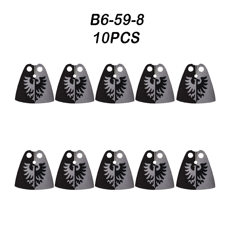 MOC Medieval Military Wolf Flag Building Blocks Rome Eagle Knights Banner Stand Lion Castle Accessories Minifigs Bricks Toys Kids Gift