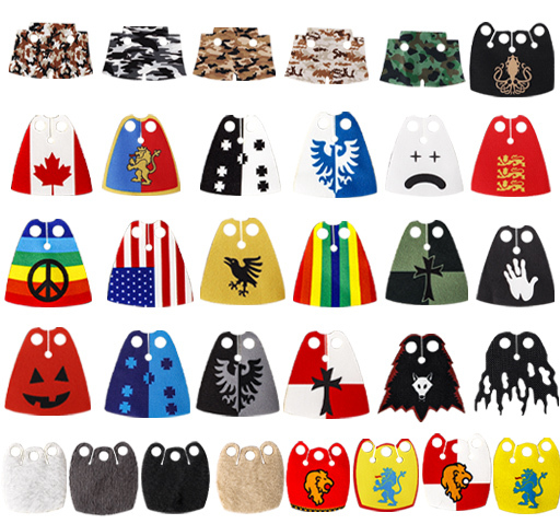 MOC Medieval Military Wolf Flag Building Blocks Rome Eagle Knights Banner Stand Lion Castle Accessories Minifigs Bricks Toys Kids Gift