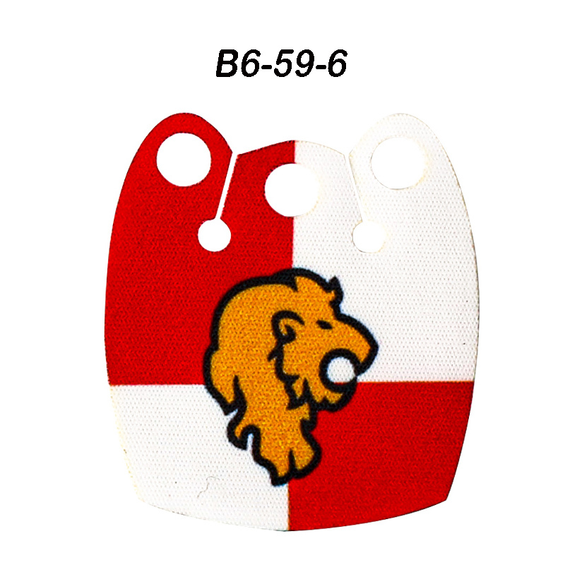 MOC Medieval Military Wolf Flag Building Blocks Rome Eagle Knights Banner Stand Lion Castle Accessories Minifigs Bricks Toys Kids Gift