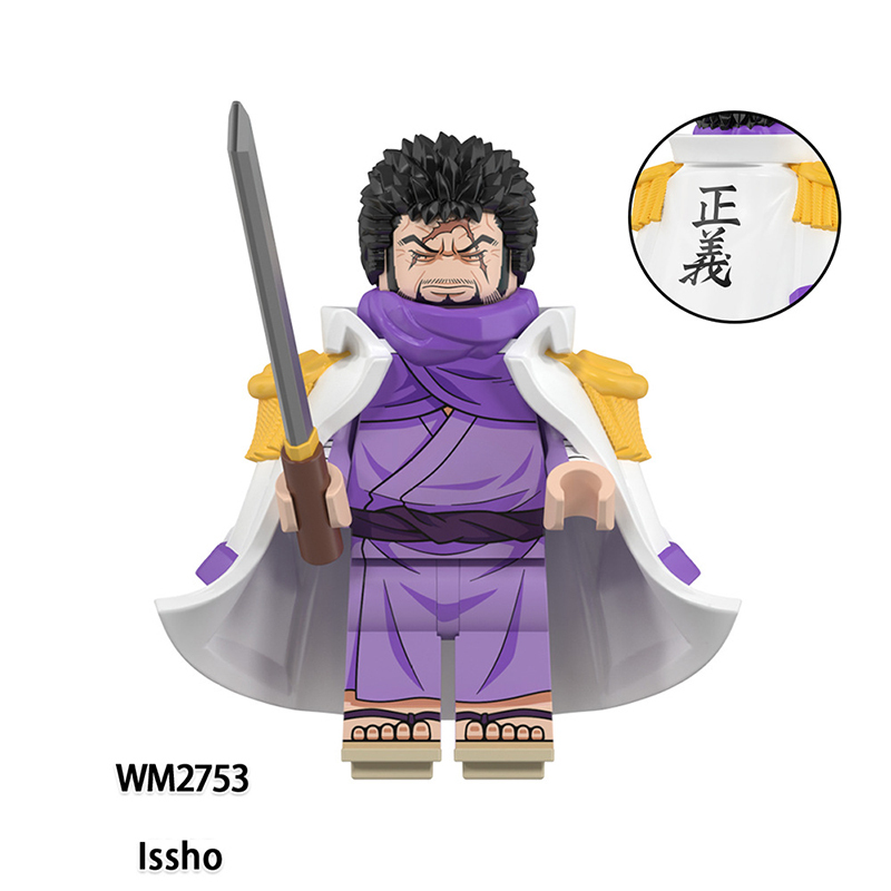 WM6187 One Piece Japanese Anime Kohza Minifigs Aramaki Action Figures Issho Building Blocks Cartoon Movie Model Kids Birthday Gift