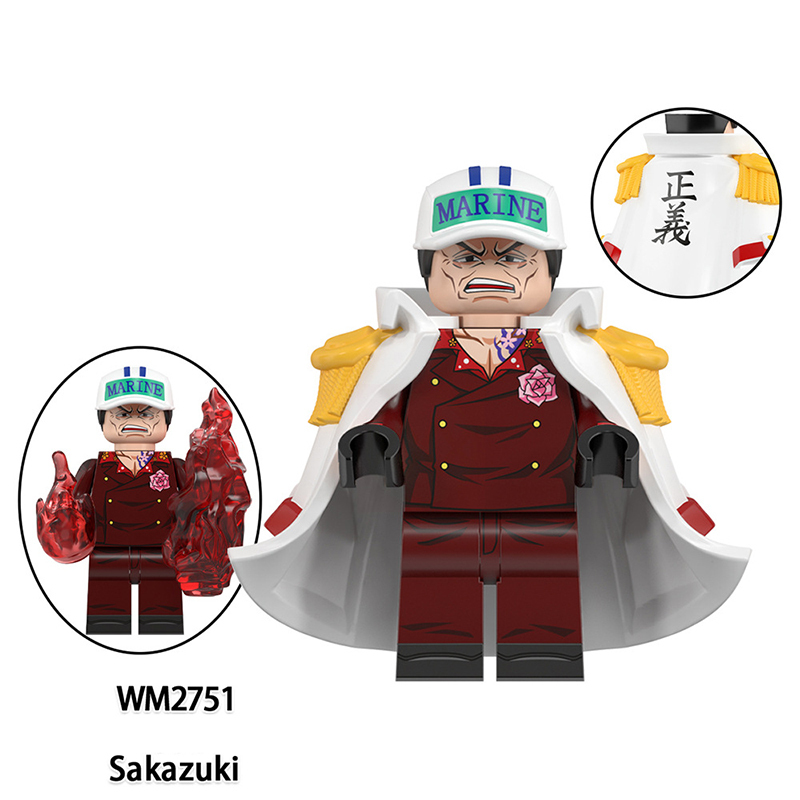 WM6187 One Piece Japanese Anime Kohza Minifigs Aramaki Action Figures Issho Building Blocks Cartoon Movie Model Kids Birthday Gift