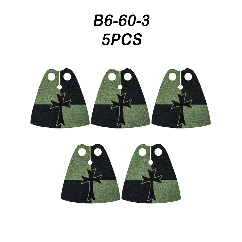 MOC Medieval Military Wolf Flag Building Blocks Rome Eagle Knights Banner Stand Lion Castle Accessories Minifigs Bricks Toys Kids Gift