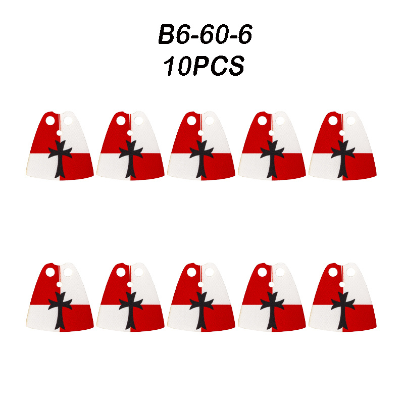 MOC Medieval Military Wolf Flag Building Blocks Rome Eagle Knights Banner Stand Lion Castle Accessories Minifigs Bricks Toys Kids Gift