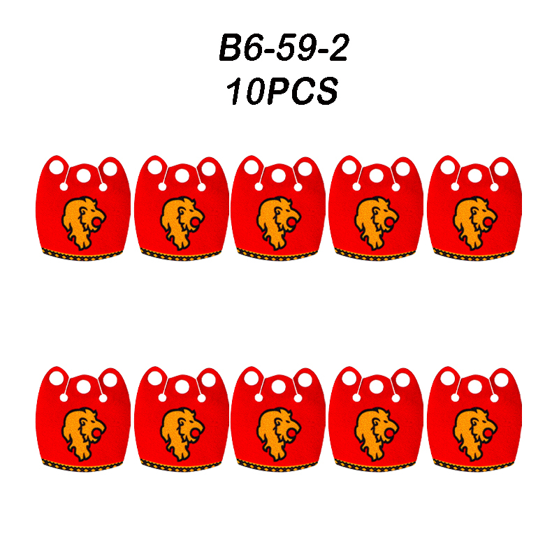 MOC Medieval Military Wolf Flag Building Blocks Rome Eagle Knights Banner Stand Lion Castle Accessories Minifigs Bricks Toys Kids Gift