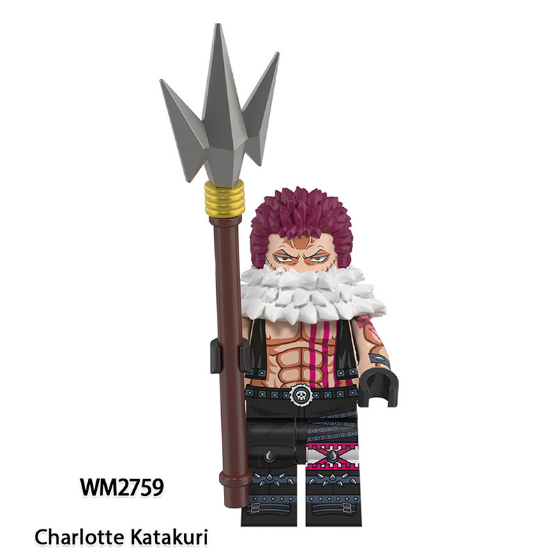 WM6188 One Piece Japanese Anime Vinsmoke Reiju Kaidou Action Figures Charlotte Katakuri Building Blocks Cartoon Children Gift