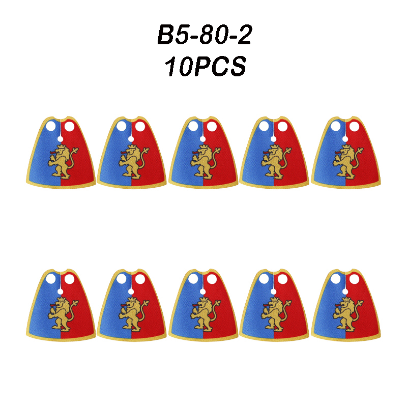 MOC Medieval Military Wolf Flag Building Blocks Rome Eagle Knights Banner Stand Lion Castle Accessories Minifigs Bricks Toys Kids Gift